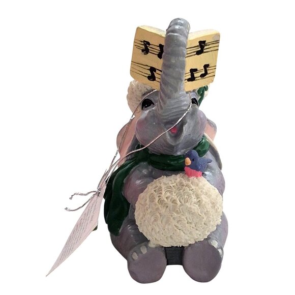 Lucky Phants #1052 - 1995 Elephant Figurine Music Sheet Ornament - Picture 1 of 6